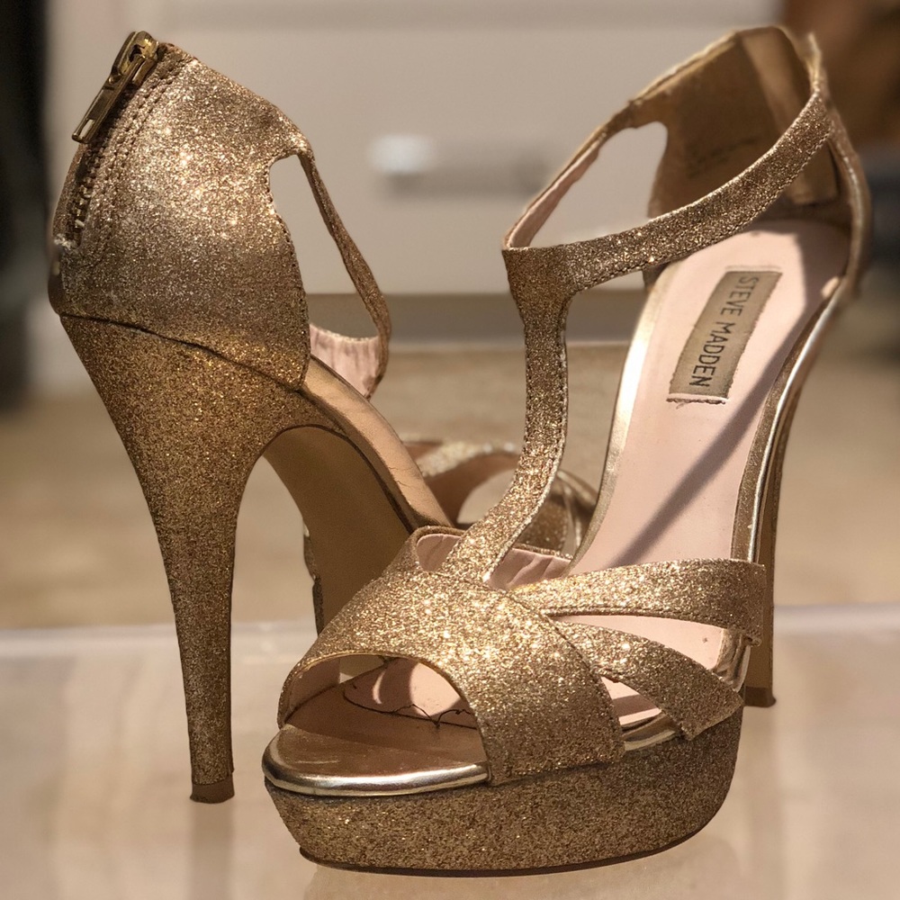 Steve Madden Gold Heels